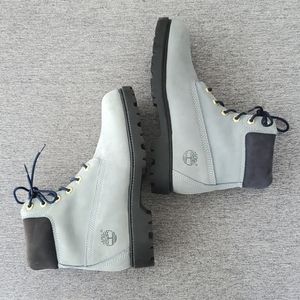 Timberland Blue Nubuck 6-Inch Leather Boot…